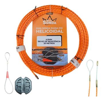Passa Fio Profissional Elétrico Sonda Hard Work 20M Laranja - Passa Fio ...