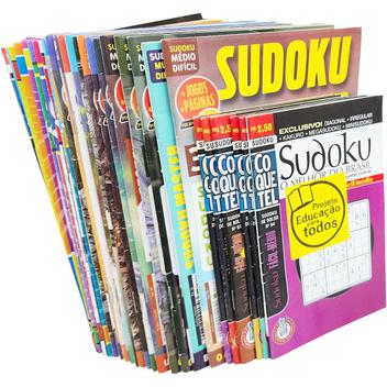 Kit 3 Revistas Coquetel Sudoku com Brinde
