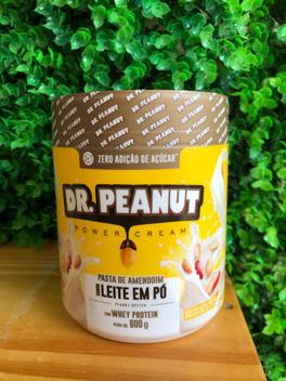 Pasta de Amendoim Dr Peanut sabor leite em pó 600g zero adição com whey ...