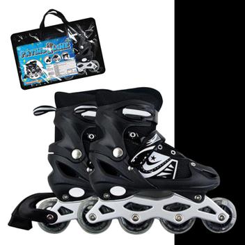 Patins à Roulettes Ajustables Semi-Souples SKIDS Control Oxygen Taille 42-45 Bleu Noir