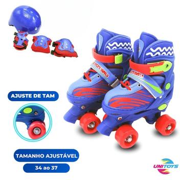 ERNAN Roller Enfant Filles et Garçons,Patin a Roulette Enfant 4 Taille Réglable, Roller Quad