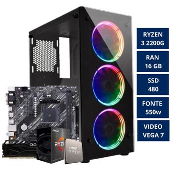 PC Gamer Pichau Thoth III, AMD Ryzen 3 2200G, 16GB DDR4, HD 1TB + SSD  120GB, 400W - Computador Gamer - Magazine Luiza