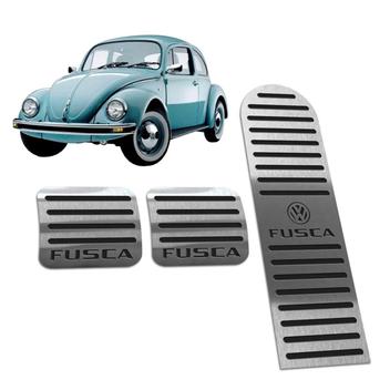 Pedaleira volkswagen fusca 1977 até 1996 aço inox preto - JR ...