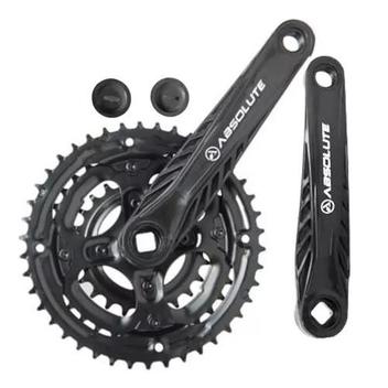Pédalier VTT Triple Motodak – 42-34-24 Dents – 152 Mm – Acier Noir