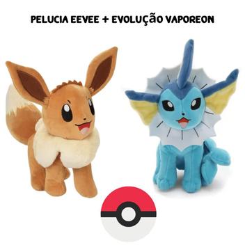 Pokemon Vaporeon 19cm Pelúcia Evoluções Eevee Evolution - Manú Presentes -  Pelúcia - Magazine Luiza