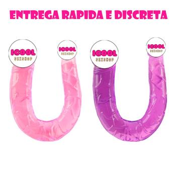 Pênis Dildo Realístico Duplo 44cm - Pênis Hawaiano SEX TOYS YJ- - Wasai