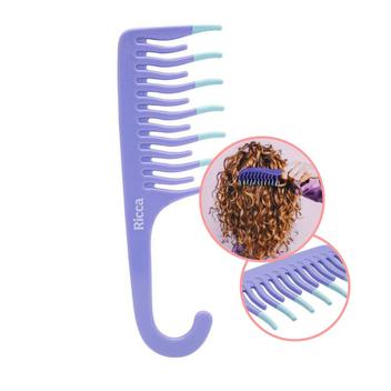 Pente para Cachos Cabelos Cacheados Shower Roxo Ricca - Pente de Cabelo ...