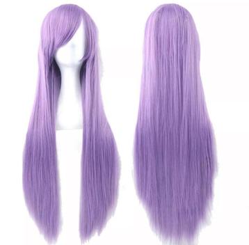 YBY Linda peruca de cabelo liso longo para cosplay para mulheres