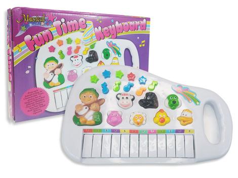 Piano Infantil Com Teclado Musical Divertido Sons De Animais - Cmz