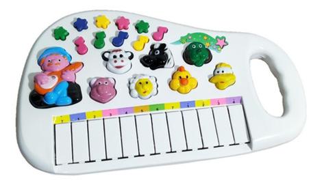 Piano Musical Teclado Fazenda Bebê Brinquedo Infantil - DengoToys