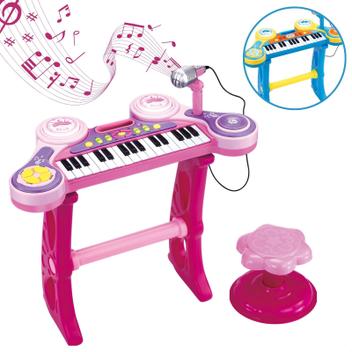 Piano Teclado Infantil com Microfone Brinquedo Musical Instrumento com ...