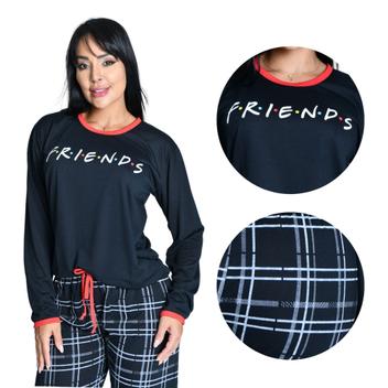 Pijama de Frio Feminino Manga Comprida e Calça Longa Inverno - Pijamas ...