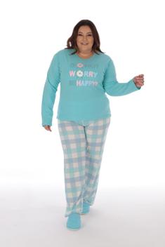 Pijama Plus Feminina Belissima Meia Malha Algodão. - Audácia Moda ...