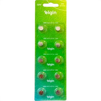 Pilha Elgin Alcalina Bateria Lr41 - 1,5V. Cartela Com 10 Pecas - 82261 ...