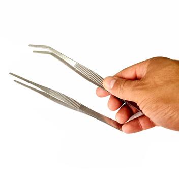 Pinças De Aço Grande Longa 180mm C/2 Peças Reta E Curva - I.D.E.A.+PRO ...