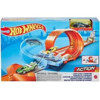 Hot Wheels Corrida 3 Pistas 3 Loopings - Carrinhos de Brinquedos #64 