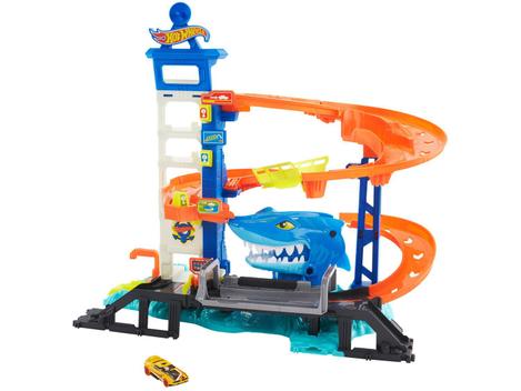 Pista Hot Wheels City Robo Tubarão com Lançador Mattel - Ailos Aproxim