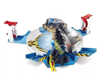 Pista Hot Wheels Monster Truck Batalha Do Tubarão Mecha em