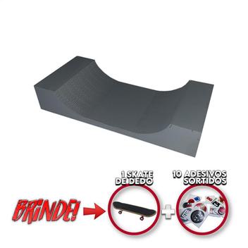 Pista Rampa Skate Dedo Para Brincar Mdf 58x15x18cm - LD Laser