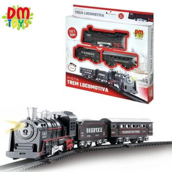 Kit Trem Vagões E Trilhos Para Brincar Divertido - DM Toys - Trem de  Brinquedo - Magazine Luiza