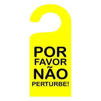 Placa Aviso De Porta Maçaneta Por Favor Não Perturbe Amarelo - PRESENTE ...