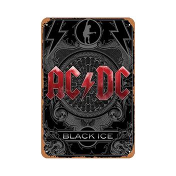 Placa De Lata Vintage Ac Dc Heavy Metal Rock Band Música Para Casa ...