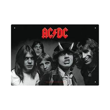 Placa De Lata Vintage Ac Dc Heavy Metal Rock Band Música Para Casa ...