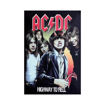 Placa De Lata Vintage Ac Dc Heavy Metal Rock Band Música Para Casa ...