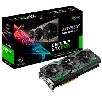 Placa de Vídeo ASUS GeForce GTX 1070 Strix Gaming 8GB GDDR5 PCI-Express 3.0  STRIX-GTX1070-O8G-GAMING - Placa de Vídeo - Magazine Luiza