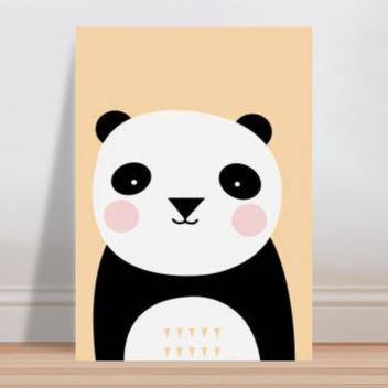 Placa decorativa infantil desenho panda tribal - Wallkids - Placa