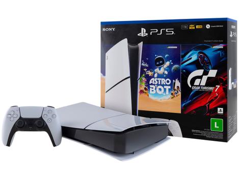 PlayStation 5 Slim Edição Digital 1TB 1 Controle Branco Sony com 2