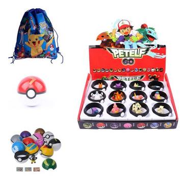 Kit Pokemon Articulado E Pokebola Brinquedo Montar Crianças