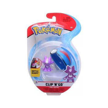 Boneco Pokemon - Pokebola - Clip N Go - Piplup + Poke Bola SUNNY BRINQUEDOS