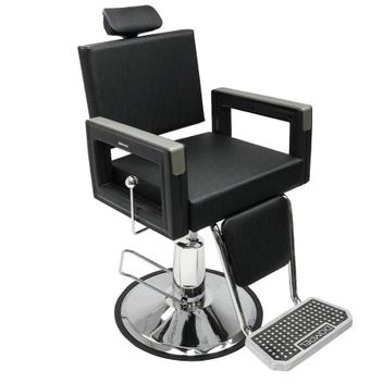 Poltrona Cadeira De Cabeleireiro Barbeiro Reclinável Urano - Barbearia -  preto facto no Shoptime