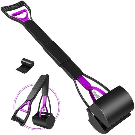 Pooper Scooper Mit 81 Cm Langem Griff – Faltbare Hundekotschaufel, Für Gras & Kies, Blau