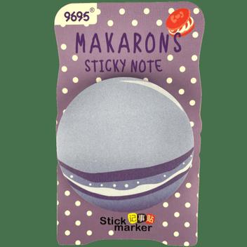 Post It Blocos Autoadesivos Decoração de Makarons Roxo 80 Folhas Art
