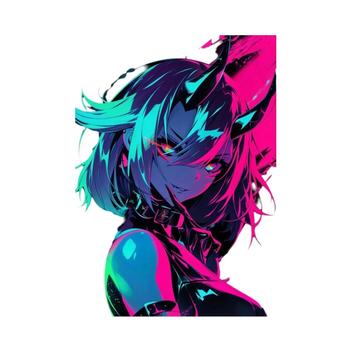 Pôster De Lona Com Arte De Parede De Anime Dark Kawaii Devil Goddess