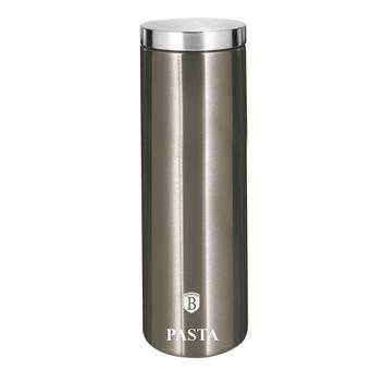 Berlinger Haus Moonlight - Portapane da tavolo + set di 3 contenitori da cucina, in acciaio inox resistente, contenitore per pane, panini, con coperchio, grigio/oro rosa
