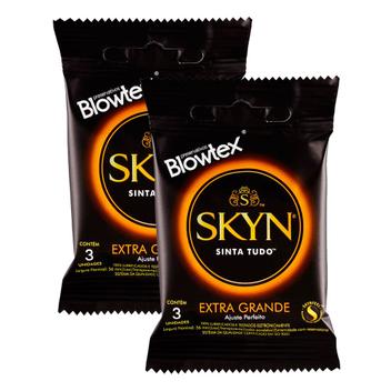 Preservativo Blowtex Skyn Extra Grande 3 Unidades Kit com duas unidades ...