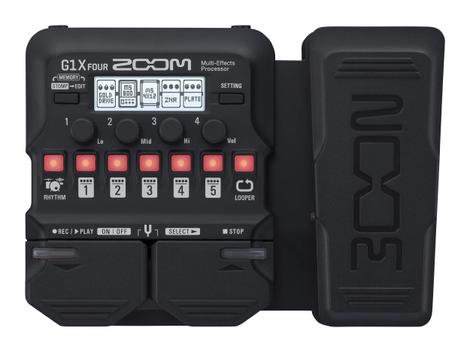 Processador Multiefeitos de Guitarra Zoom G1X Four com Pedal de