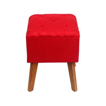 Puff Carre Script Puff Carré Poptem Quadrado Capitonê Vermelho - Puffs - Magazine Luiza