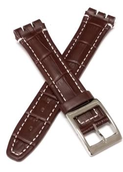 Pulseira Relógio Couro 17,19mm Para A Marca Swatch Irony.LC54