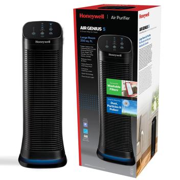 Purificador de ar Honeywell Air Genius 5 para salas grandes, preto ...