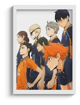 Placa Quadro Decorativa Mdf Haikyuu Personagens Anime Volei