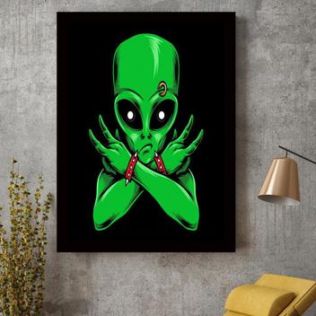 Quadro Decorativo Alien Pizza Extraterrestre Desenho - Tribos - Quadro  Decorativo - Magazine Luiza