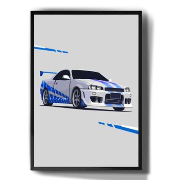 Quadro Decorativo Desenho Motor De Carro V8 - Tribos - Quadro Decorativo -  Magazine Luiza