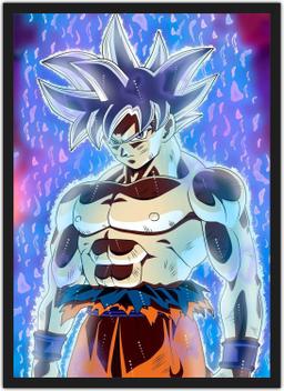 Quadro Decorativo Dragon Ball Goku Desenho Com Moldura G09