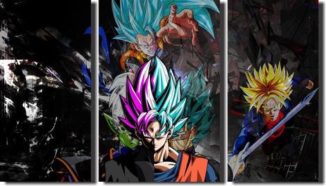 Quadro Decorativo Dragon Ball Goku Super Sayajin 2 Peça M22