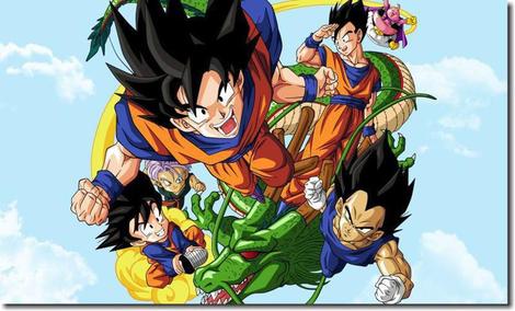 Quadro decorativo Dragon Ball Sayajins em Tecido