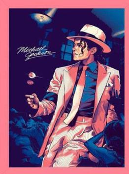 Quadro Decorativo Michael Jackson Moldura E Vidro 25X33 - Foto